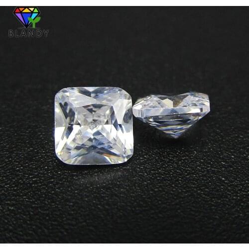 5A Grade 3x3~10x10mm Loose Square Octangle Shape Princess Cut White Cubic Zirconia Stone CZ Stone Synthetic Gems For Jewelry