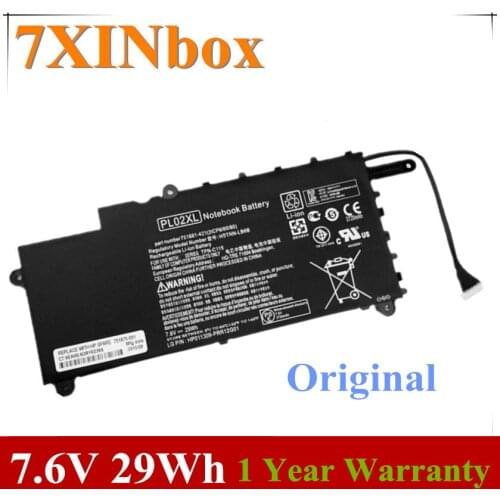 7XINbox 7.6V 29wh Original PL02XL Laptop Battery For HP Pavilion 11 X360 11-n011dx 11-N030TU 751875-001 HP011309-PRR1 HSTNN-LB6B