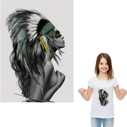 Feathers Indian Military Patch Abstract Sticker Washable Heat Transfer Diy Accessory Clothing Deco Badges Thermal Patches