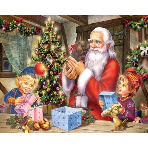 5D DIY Diamond Painting Full Square Rhinestone Mosaic Wall Decor Round Diamond Embroidery Cross-stitch Kits Christmas Gifts NEW