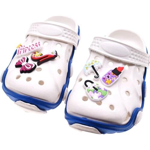 1pc Cute PVC Lip Bow Perfume Shoe Charms Accessories DIY Girls Garden Shoe Buckles Sandals Decoration Kids Croc Jibz Gift
