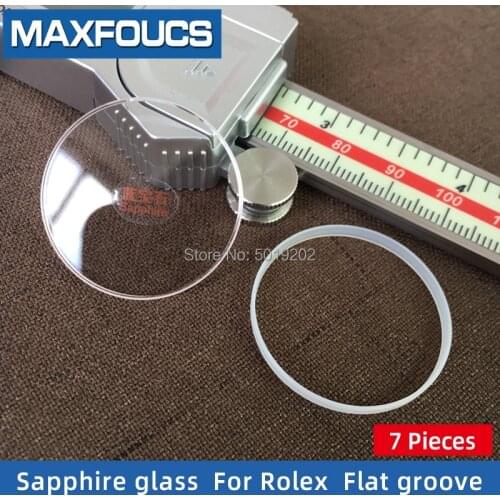 Flat Sapphire Crystal glass Watch Fits For Rolex without date Replacement watch accessories 19.9mm,32.7mm.... 7 pieces suit
