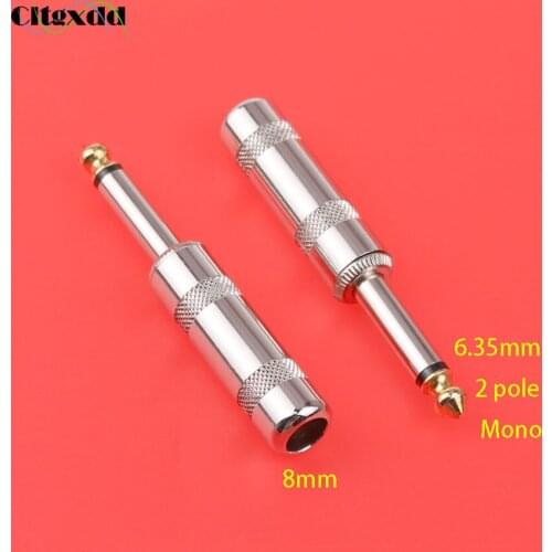 Cltgxdd Audio jack 6.35mm 2pole male Mono welding cable plug for Mixer Microphone Electronic guitar plug connector