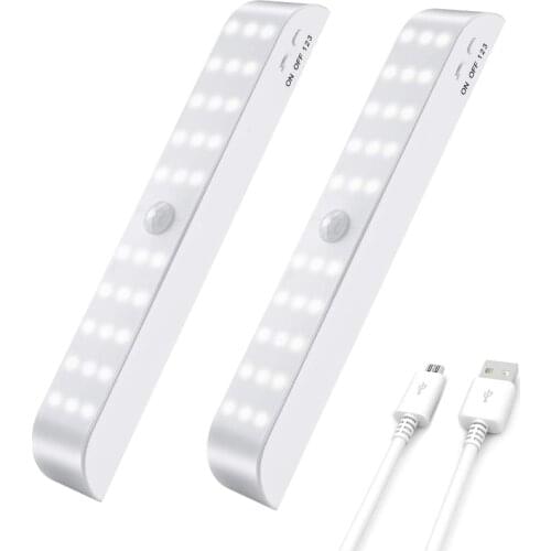 Motion Sensor LED Lights,4 Mode 30-LED Bars Wireless Closet Lights,Under Cabinet Lights,Portable Safe LED Lights Indoor