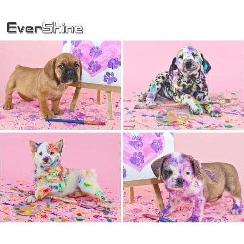 Evershine 5D Diamond Embroidery Dog New Arrival Diamond Mosaic Animal Crafts Art Painting Full Drill Square Home Decoration