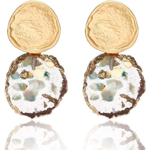 European and American Fashion Simple Creative Retro Geometric Irregular Circular Earrings