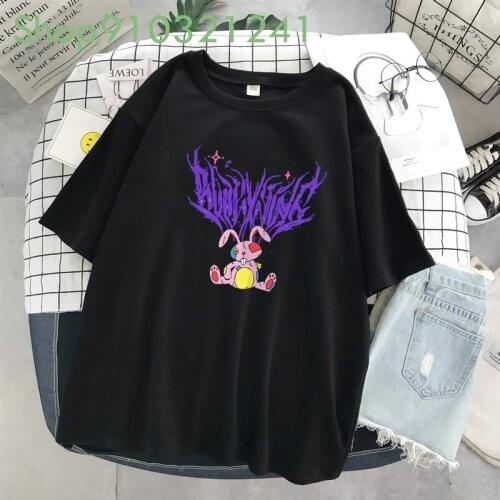 Gothic Rabbit T Shirt Women Printed Graphic Clothing Woman Harajuku Casual Streetwear Female Short Sleeve Tops Tee,Drop shipping
