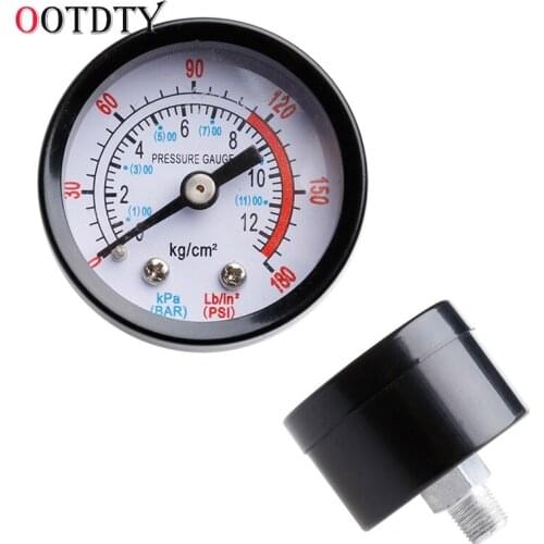 OOTDTY 0-180PSI Air Compressor Pneumatic Hydraulic Fluid Pressure Gauge 0-12Bar