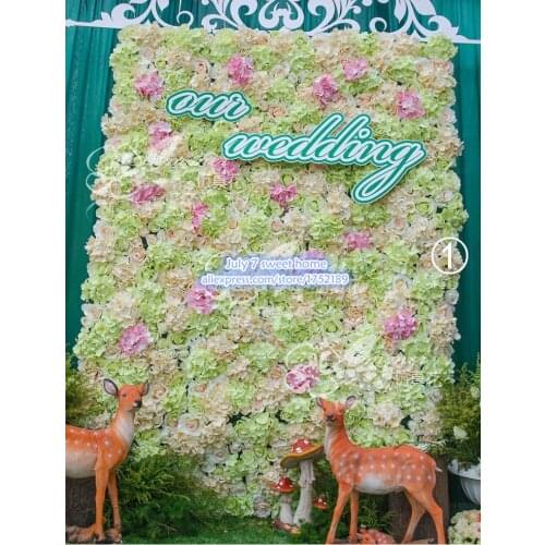 Artificial flower wall fake flower wall rose wedding background lawn/pillar road lead decoration