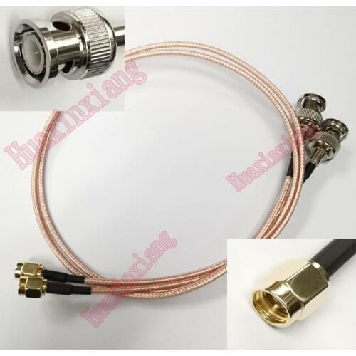 5PCS/Lot BNC Male To SMA-J Male Pug Connector RF Coaxial Extension Pigtal Cable Silver-Plated RG316 50CM/1M/2M
