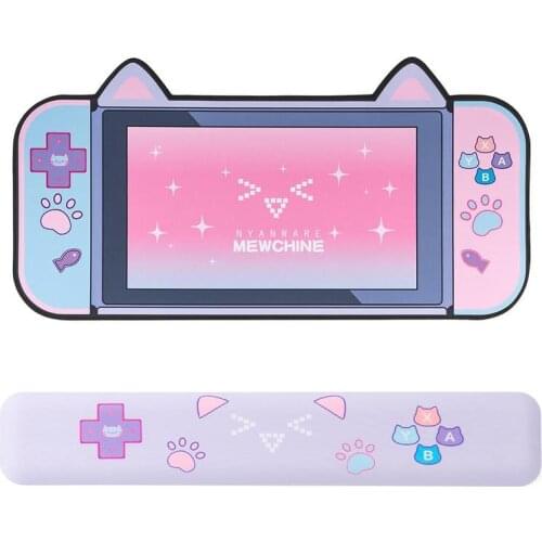 Cute Cartoon Cat Ears Computer Games Mouse Pad Thicken Non-slip Mousepad Desk Mat For Girls Gamer Hand Rest Gaming Accessories