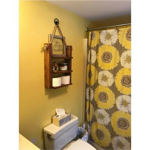 Wall Shelf Bathroom Livingroom 2022 Wooden Swing Hanging Rope Wall Mounted Floating Shelves Office Garden Home Wood Decoration