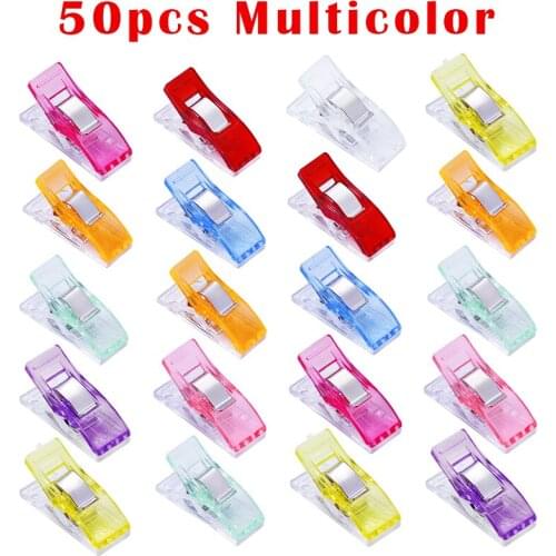 Nonvor Sewing Clips Plastic Clips Quilting Crafting Crocheting Knitting Safety Clips Assorted Colors Binding Clips Paper DIY