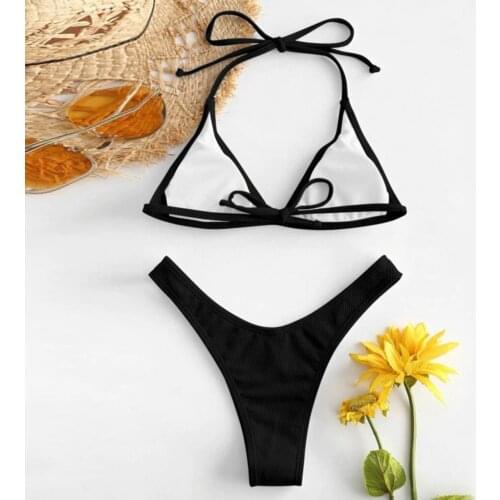 2021 New Tube Top Womens Bikini High Waisted Tummy Control Two Pieces Beach Wear Biquinis Swimsuit Swimwear костюм женский