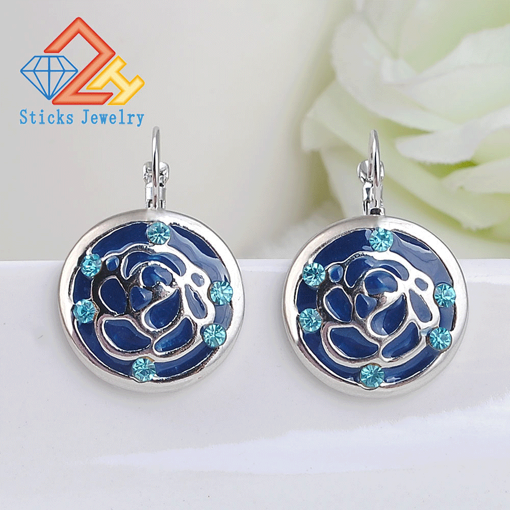 Charm Earrings Ear clip Environmentally Friendly Material Blue Earrings