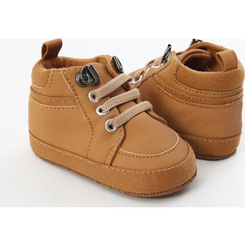 Autumn Winter Infant Baby Boy Girl First Walkers 2020 New Arrival Soft Sole Crib Newborn Leather High Top Non-Slip Shoes Sneaker