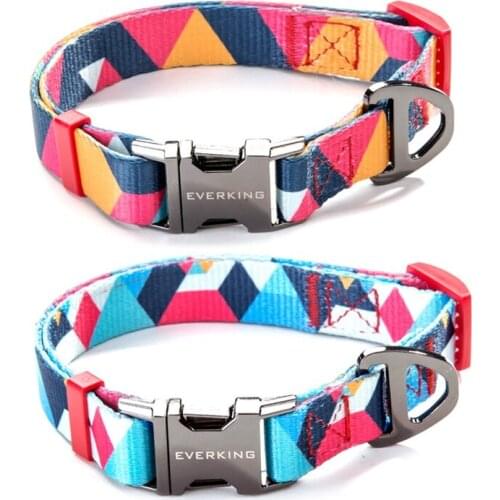 Pet Dog Collar Lead Nylon stainless steel Buckle Collars Anti-bite Adjustable Pets Accessories for Beagle