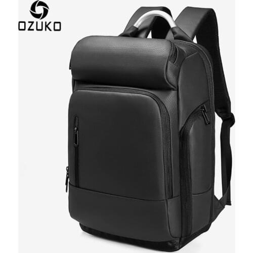 OZUKO Men 15.6 inch Laptop Backpacks Multifunction USB Charging Backpack Mens Waterproof Travel Bag Male Casual Business Mochila