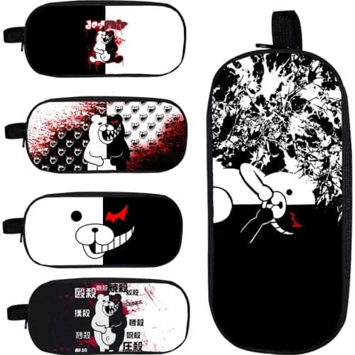 Danganronpa Monokuma Pencil Case 3D Print Anime Multifunctional Stationery Large Capacity Stationery Cartoon Make Up Boxes