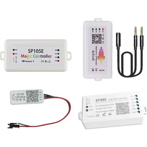 Led Pixels Strip Light Smart Controller WS2812B WS2811 SK6812 Bluetooth SP105E SP110E WIFI SP108E SP501E Music SP107E SP601E