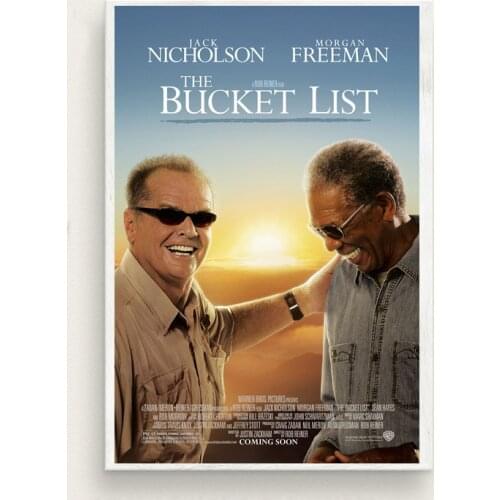 The Bucket List poster Living room decoration with white posters and wallpaper