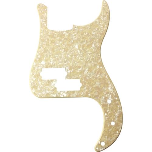Pleroo Custom Guitar pickgaurd - For US P Bass Guitar Pickguard Scratch Plate , 2 Ply Cream Pearl