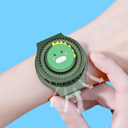 Portable Handheld Fan Mini Fan USB Rechargeable Lazy Sports Wearable Fans Wrist Cooler Watch Wristband for Outdoor Travel Read
