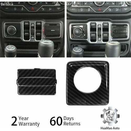 Cigarette Lighter & USB Charger Interior Decor Cover Trim Fit forJeep Wrangler JL