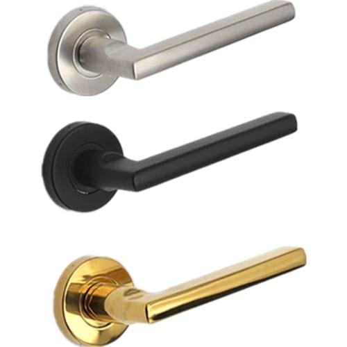 1pcs Stainless Steel Door Knob For Interior bedroom bathroom Hotel room Black Gold Single Side Door Handle Furniture Hardware