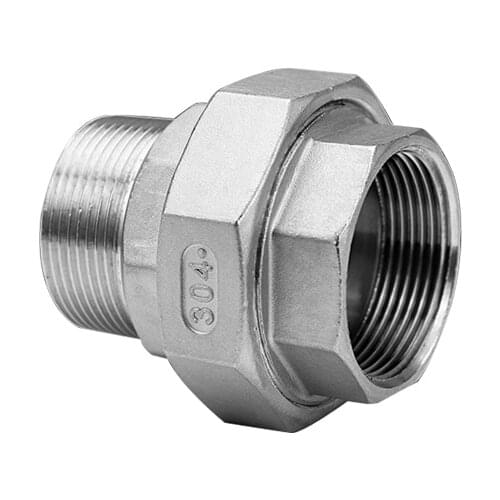 1/4" 3/8" 1/2" 3/4" 1" 1-1/4" 1-1/2" BSP Female To Male Thread 304 Stainless Steel Union Pipe Fitting Connector Adapter Coupler