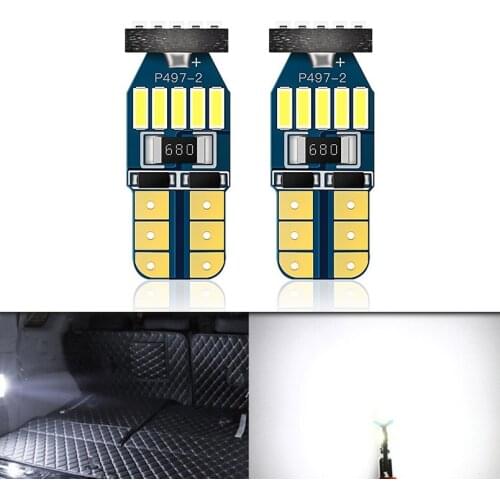 2pcs T10 W5W LED CanBus bulbs 194 168 Error Free Super Bright 4014SMD LED car Signal Lights interior Dome Reading Lamps 12V