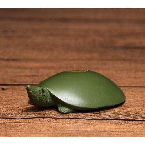 Tibetan /Tibet /Nepal zisha yixing carved tea play carving turtle statues Decoration toy tea pet figures soft-shelled turtle tor