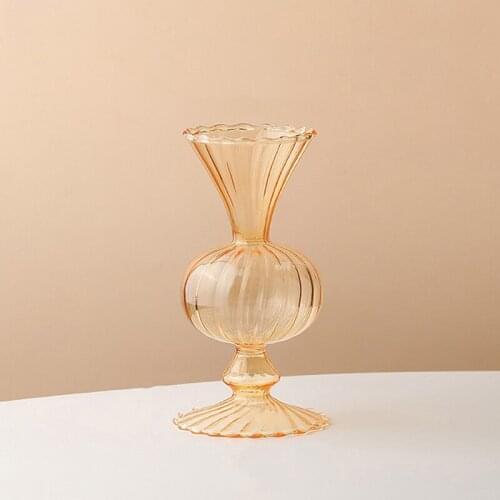 Flower Vase for Table Decoration Living Room Decorative Vase Rose Flowers Arrangement Desktop Flower Glass Vase