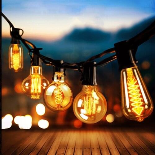 Vintage Edison Bulbs E27 Incandescent Bulbs ST64 G80 G95 G125 Bulb Squirrel-cage Carbon Bulb Retro Edison Light For Pendant Lamp