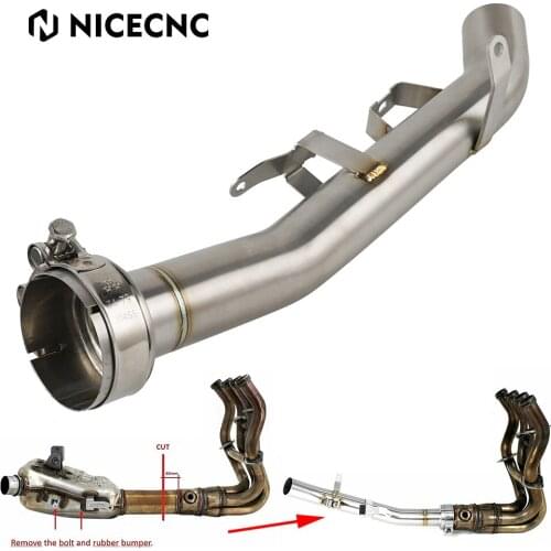 Exhaust Decat Muffler Catalyst Delete Link Pipe for Kawasaki Z900 2017-2019 Motorcycle Exhaust Muffler De-cat Link Pipe