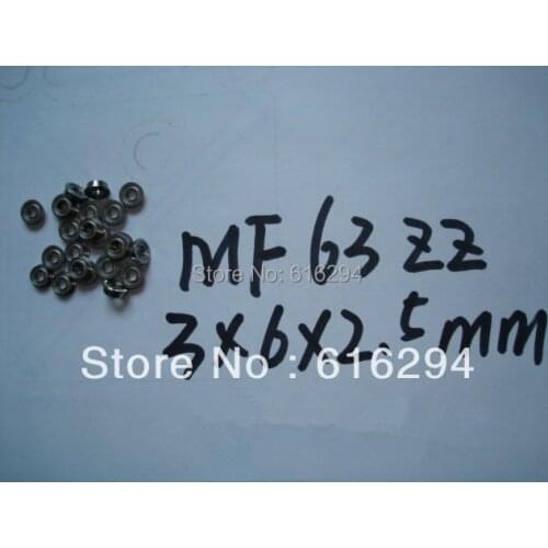 The high quality ABEC-5 flanged bearing 3X6X2.5 mm MF63(3*6*2.5) MF63ZZ miniature flange deep groove ball bearings