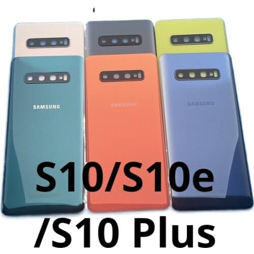 Back Glass Replacement For Samsung Galaxy S10 S10e S10 Plus S10+ Battery Cover Rear Door Housing Case Camera Glass Lens Frame