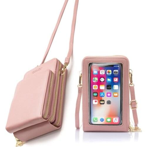 Women Small Shoulder Bag PU Lether Bag For Lady Solid Color Mobile Phone Bag purses and handbags luxury designer shopping bag