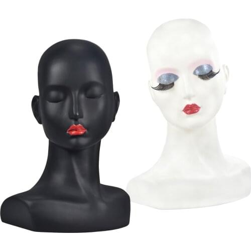 21'' Inch PVC Female Wig Head Mannequins Manikin, Style, Model & Display Womens Wigs, Hats & Hairpieces Stand