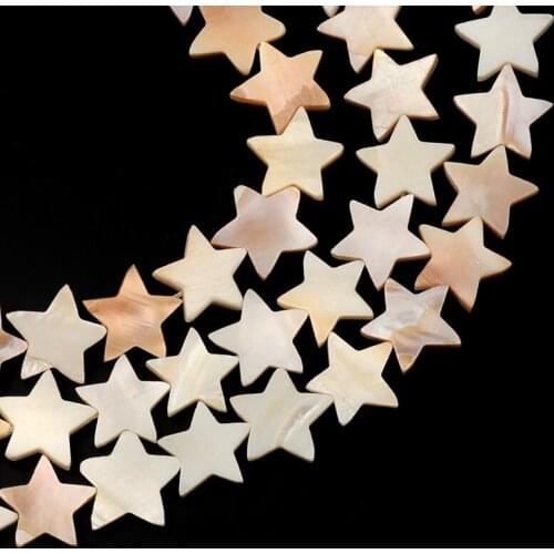 Star Shape Natural Stone Beads Natural Shell Beads Loose Spacer Beads for Jewelry Making DIY Charm Bracelet Necklace Accessories