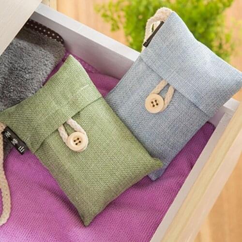 1PC 14cm*10cm 4 Colors Home Odor Absorber Bamboo Charcoal Activated Carbon Air Freshener Deodorant Activated Odor Removal 10120D