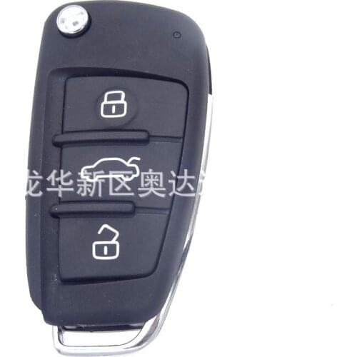 10pcs/lot Folding Flip Remote Key Shell fit for Audi A6 A6L 3 Button Case replacement