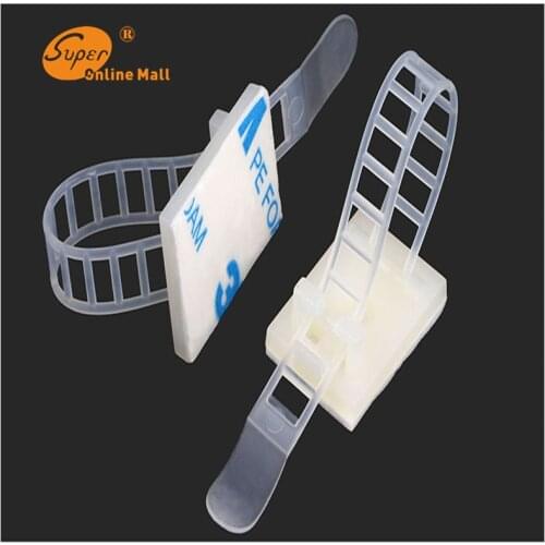 10pcs Adjustable Cable clamps Wiring Accessories Tie Mounts Environmental protection Screw holes Adhesive Beamline Ties CL-2