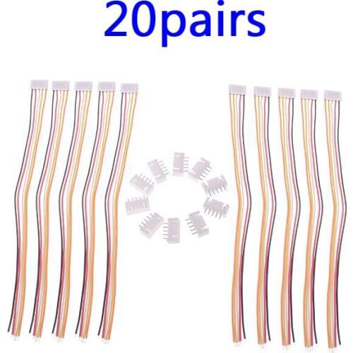 20 Pairs Balance Charge Cable Wire 2S1P/3S1P/4S1P/5S/6S/7S/8S 15cm Spare Parts For DIY RC Car/Airplane Models