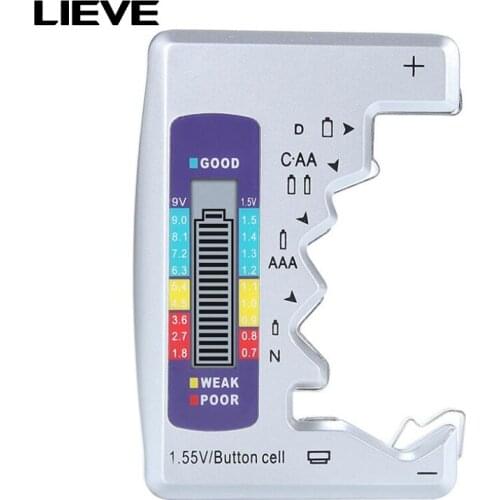 Digital Battery Tester Battery Capacity Detector For C/D/N/AA/AAA/9V Batteries /1.55V button cell