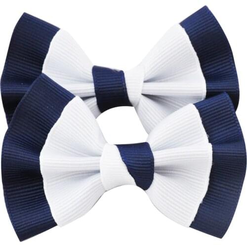 1 Pc 3 Inch Kids Barrettes Grosgrain Ribbon Hair Bow Clip For School Hair Accessories Kids Bowknot Hairgrip Headwear Hairpins