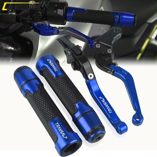 For Honda TRANSALP 600VH VJ VK VL VM VN VP VR VS VT VV VW VX Motorcycle Accessories Brake Clutch Levers Handlebar Hand Grips end