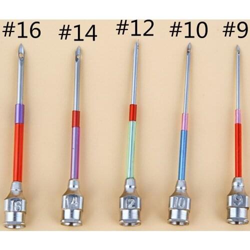 1 Piece #9/10/12/14/16 Random Color Metal Embroidery Stitching Punch Needle Handmade Needlepoint Kits Sewing Tool Set For DIY