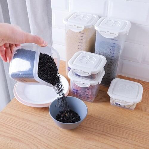 Household Sealed Insect-proof Rice Cylinder Thick Flour Bucket Plastic Kitchen Food Storge Box Containers Box Moisture-proof