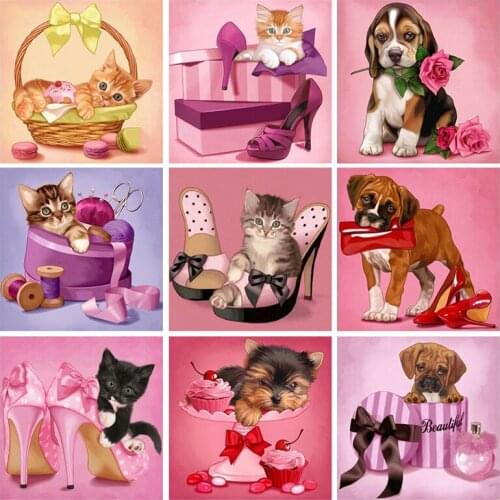 Cat Full Round Stones Cartoon series 5d Diamond Painting Diamond Embroidery Rhinestone Picture Diamond Mosaic Dimond Needlework